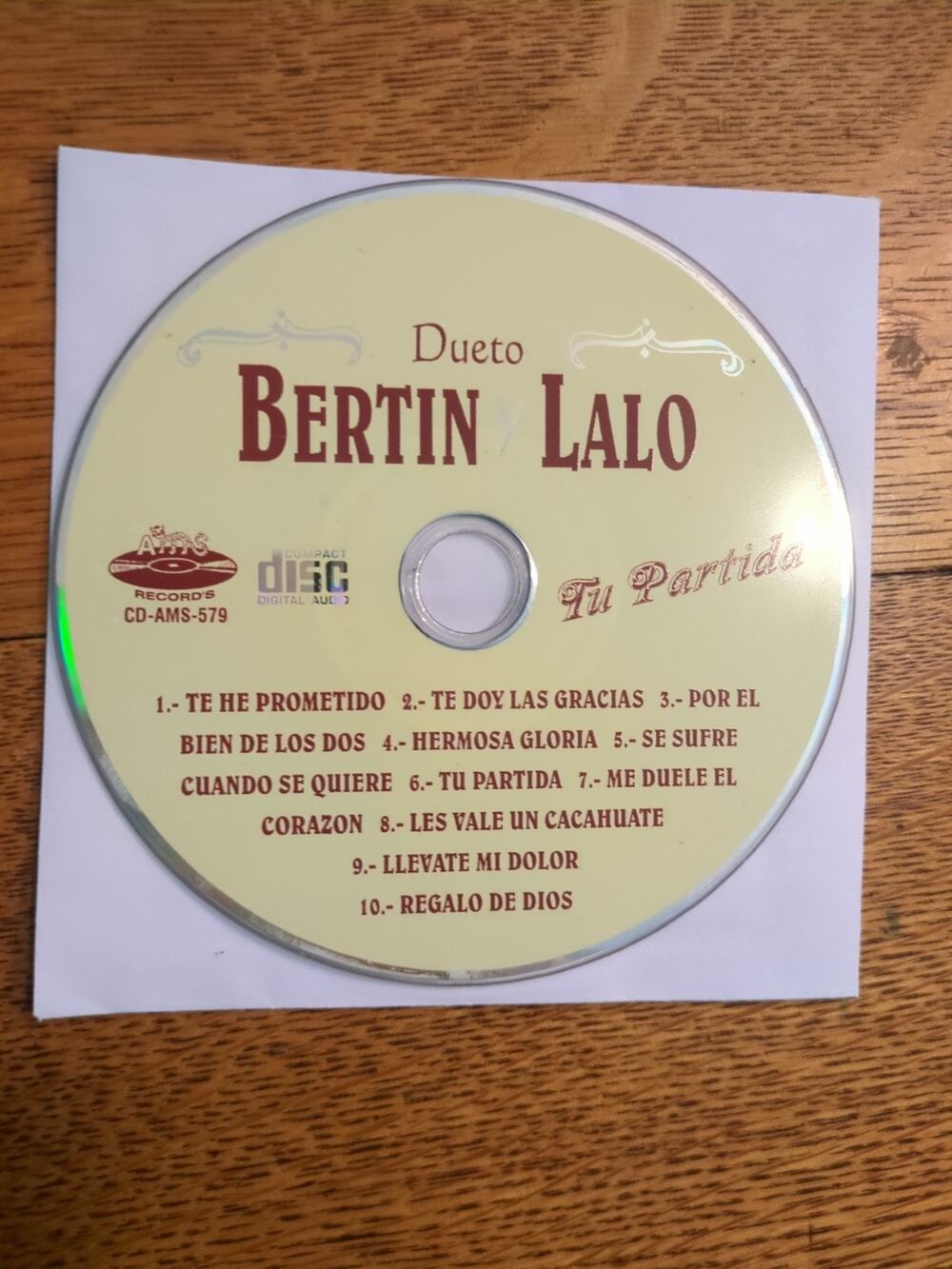 Dueto Bertin y Lalo Tu Partida CD Disc Only